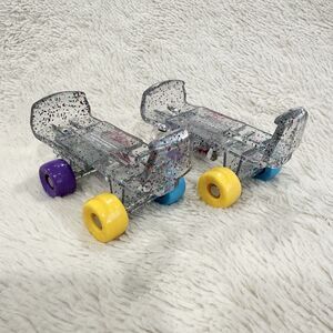 Build A Bear Workshop Rainbow Multi Color Glitter Roller Skates Pair Shoes